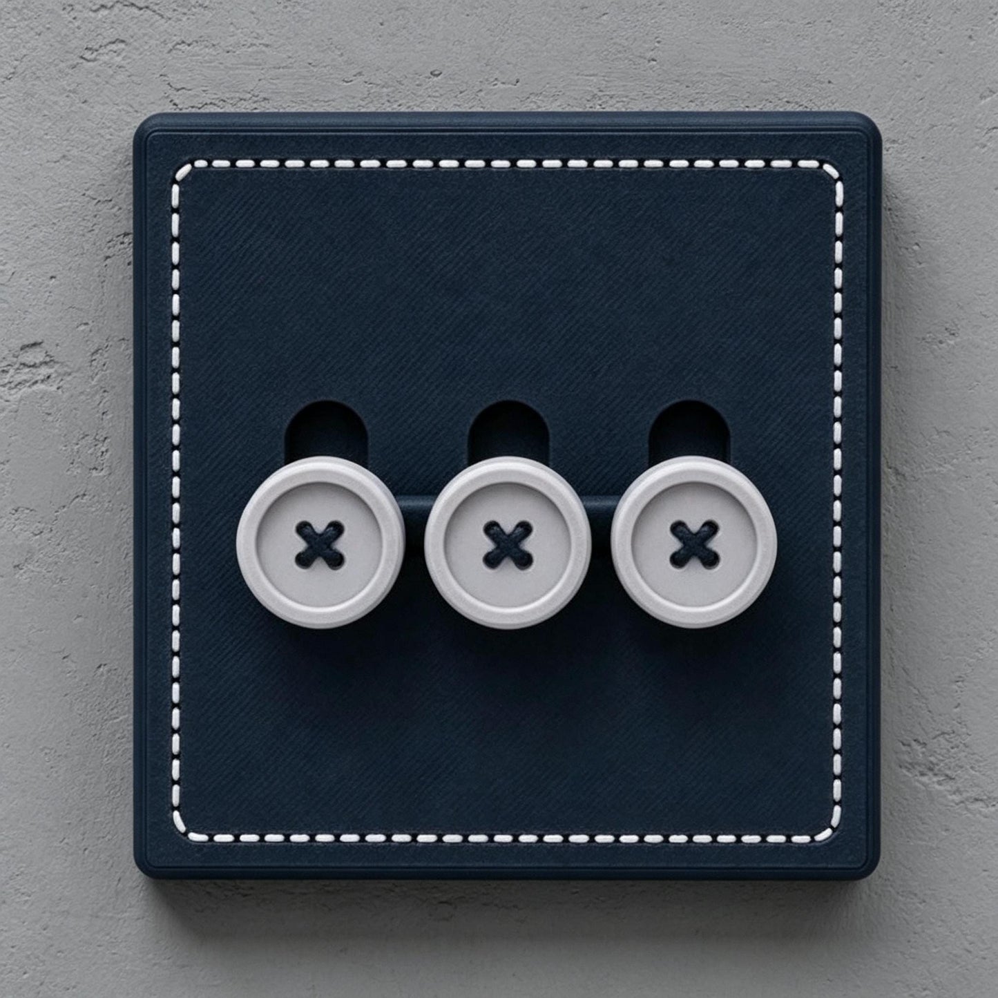 Retro Arcade-Style Light Switch Plate — 3D-Printed Button-Themed Wall Plate black