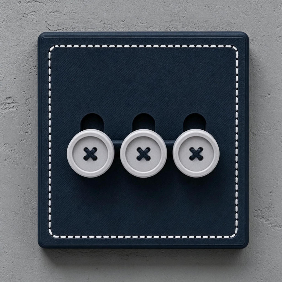 Retro Arcade-Style Light Switch Plate — 3D-Printed Button-Themed Wall Plate black