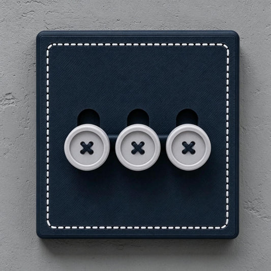 Retro Arcade-Style Light Switch Plate — 3D-Printed Button-Themed Wall Plate black